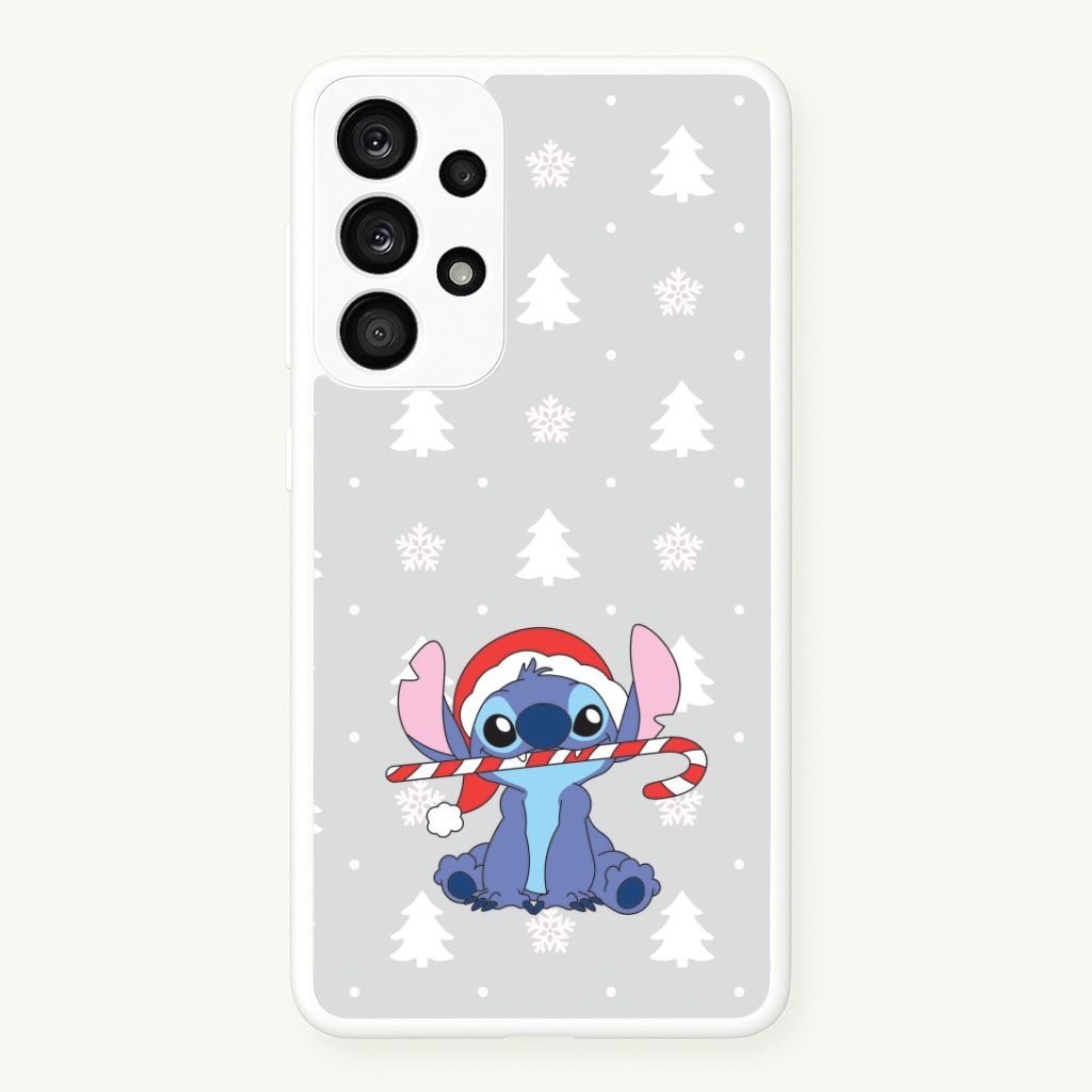 Cute Blue Alien Candycane Galaxy A33 Case