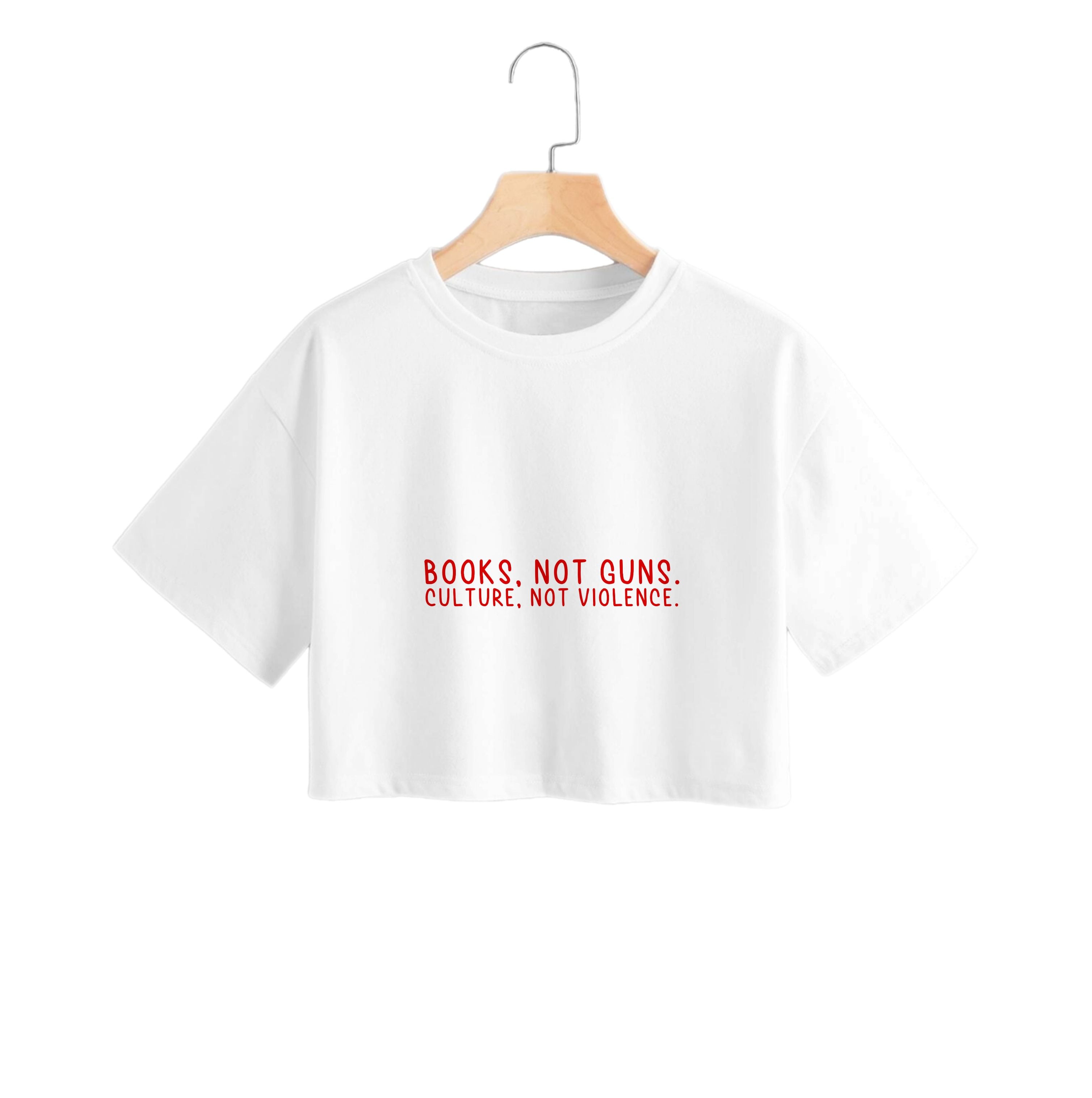 Books, Not Guns - TV Quotes Crop Top