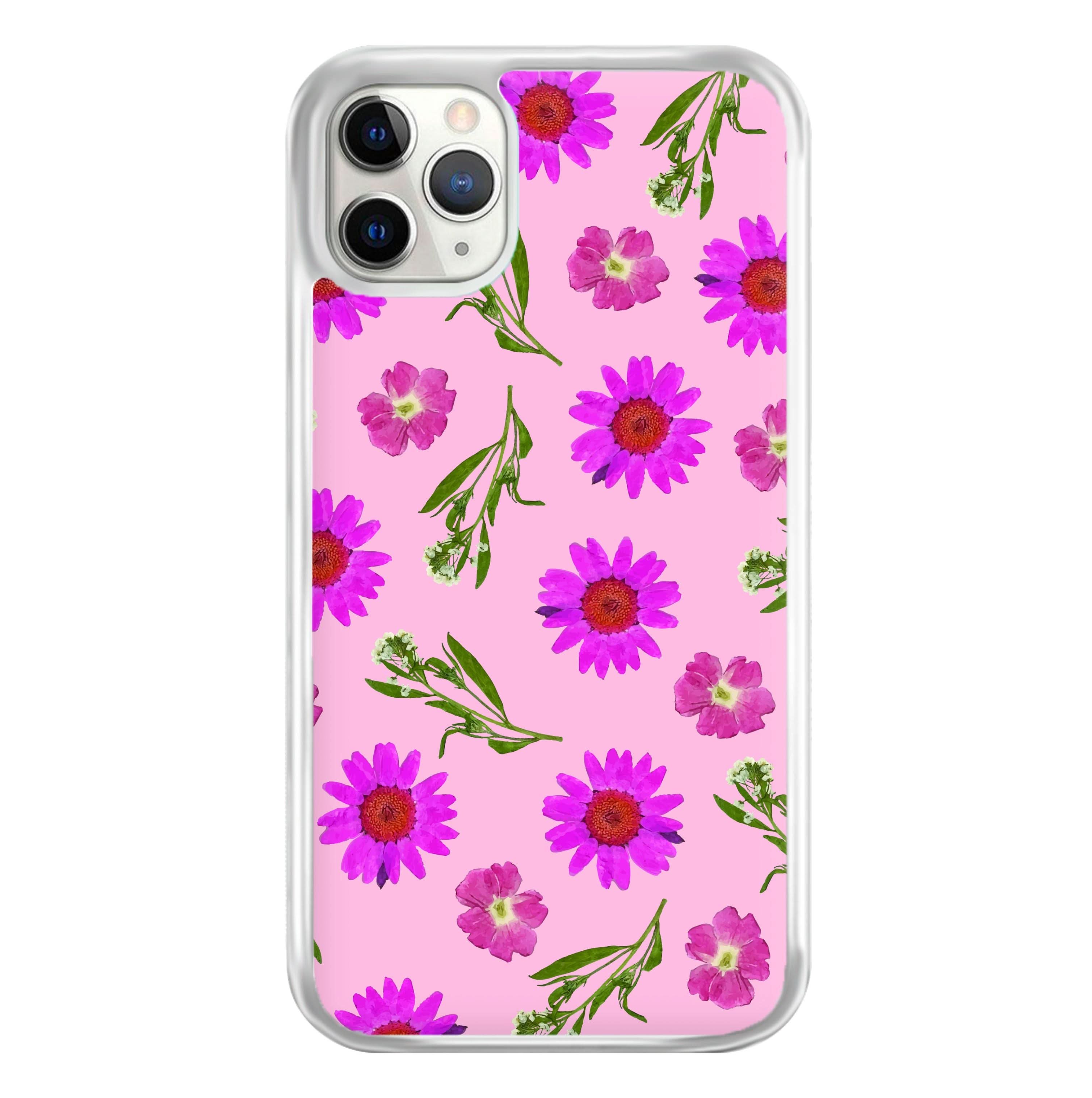 Pressed Pink Flowers Pattern  Phone Case