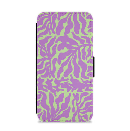 Pink Leaves - Foliage Flip / Wallet Phone Case