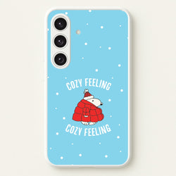 Cozy Feeling Cartoon Beagle Puffer Jacket Galaxy S25 Case
