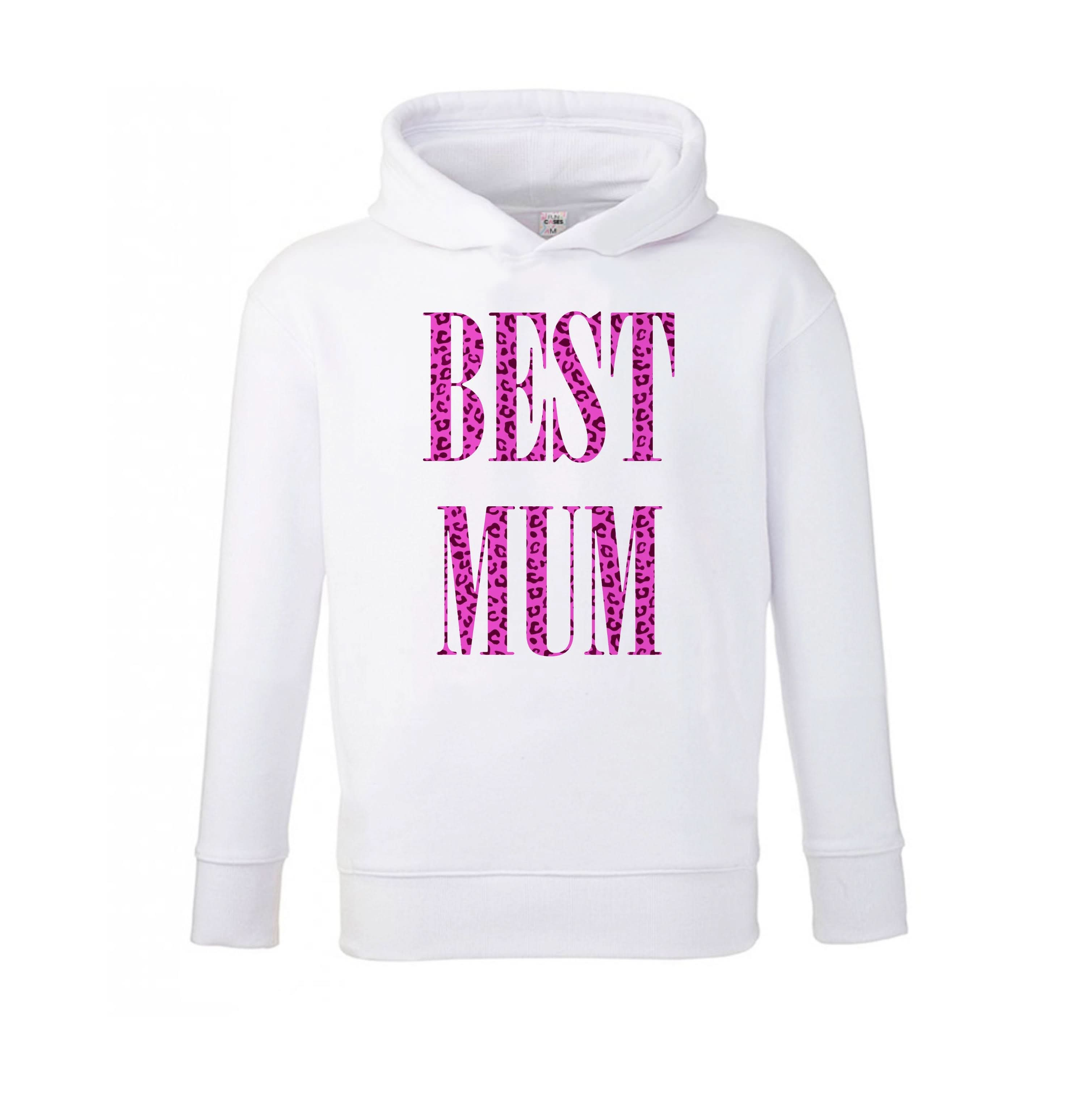 Best Mum Leopard Print Kids Hoodie