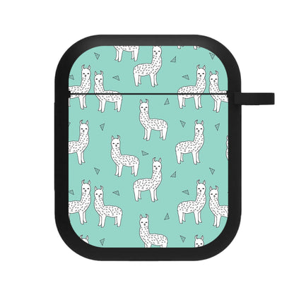 Mint Alpaca Pattern AirPods Case