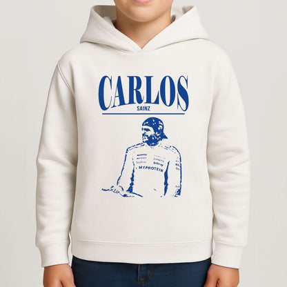 Carlos White And Blue Boys Hoodie