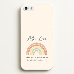 Biege Personalised Teacher Rainbow  iPhone 5 / 5s / SE 2016 Case
