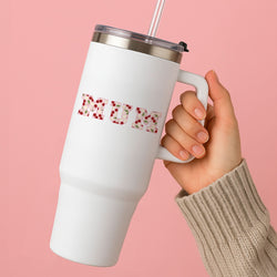 Floral Varsity Mum Tumbler