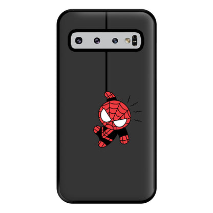 Gray Hanging Spider Hero Galaxy S10 Plus Case