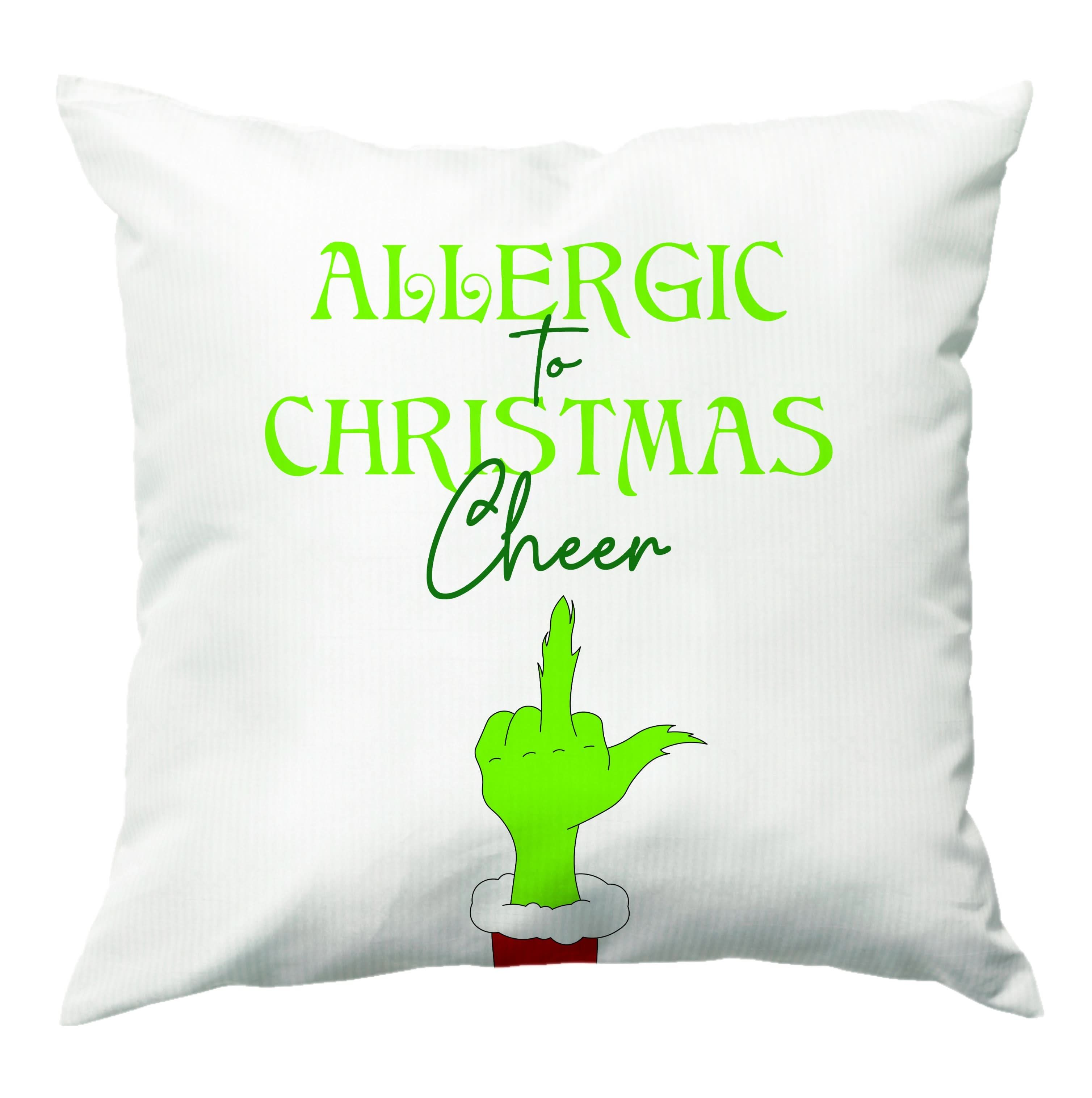 Allergic To Christmas Cheer Cushion