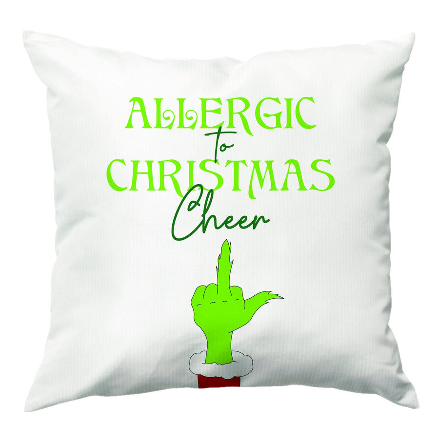 Allergic To Christmas Cheer Cushion