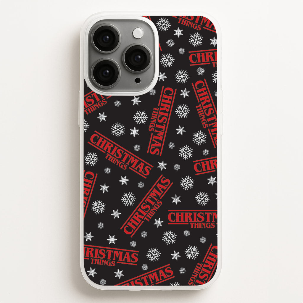 Christmas Things Snowflake Pattern iPhone 16 Pro Case