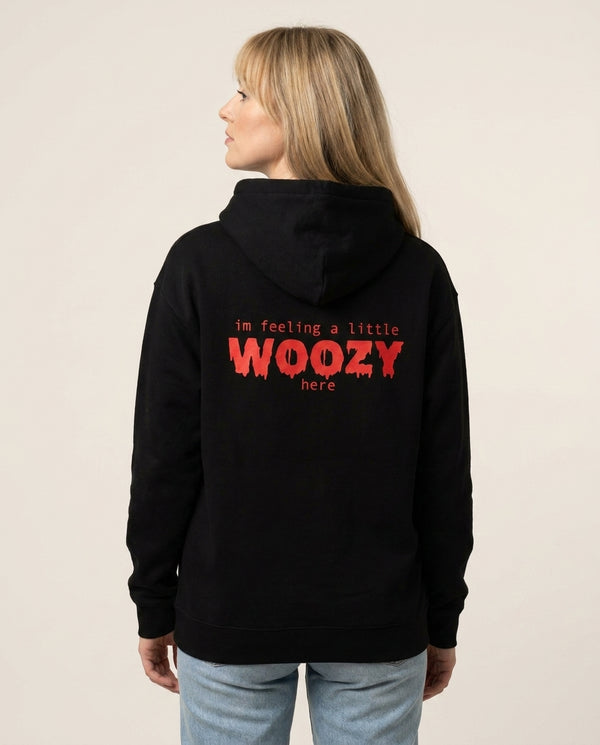 Im Feeling A Little Woozy Here - Halloween Hoodie — Black Back, worn