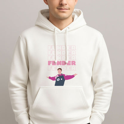 Fender Pink Sports Jersey Mens Hoodie