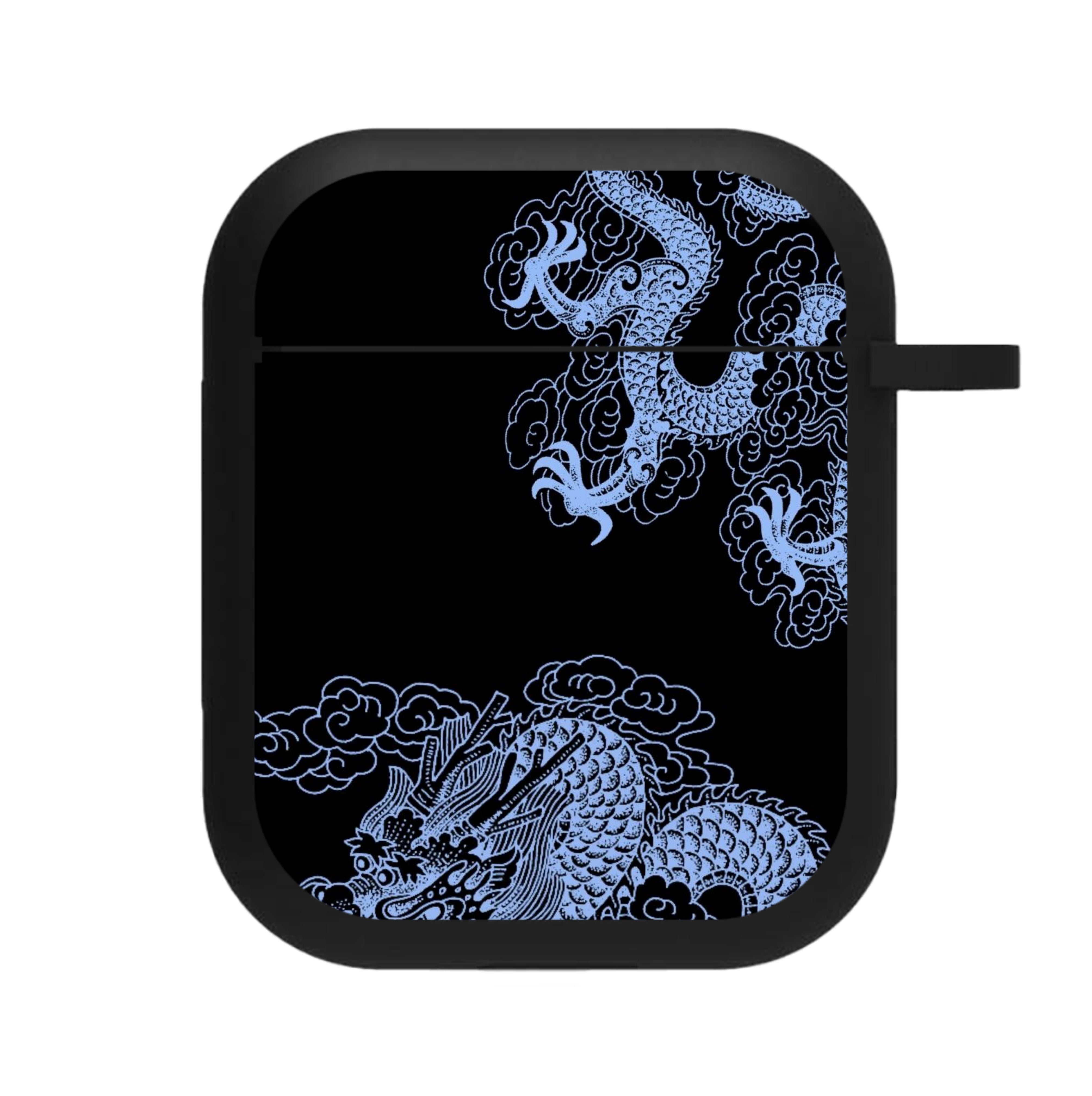 Dark Blue Dragon AirPods Case