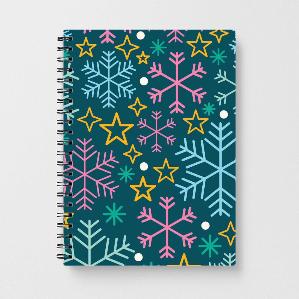Colourful Christmas Symbols Pattern Notebook