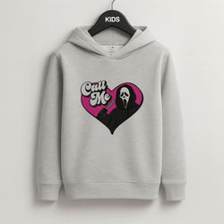 Call Me Heart Grey Kids Hoodie