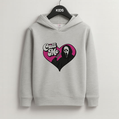 Call Me Heart Grey Kids Hoodie