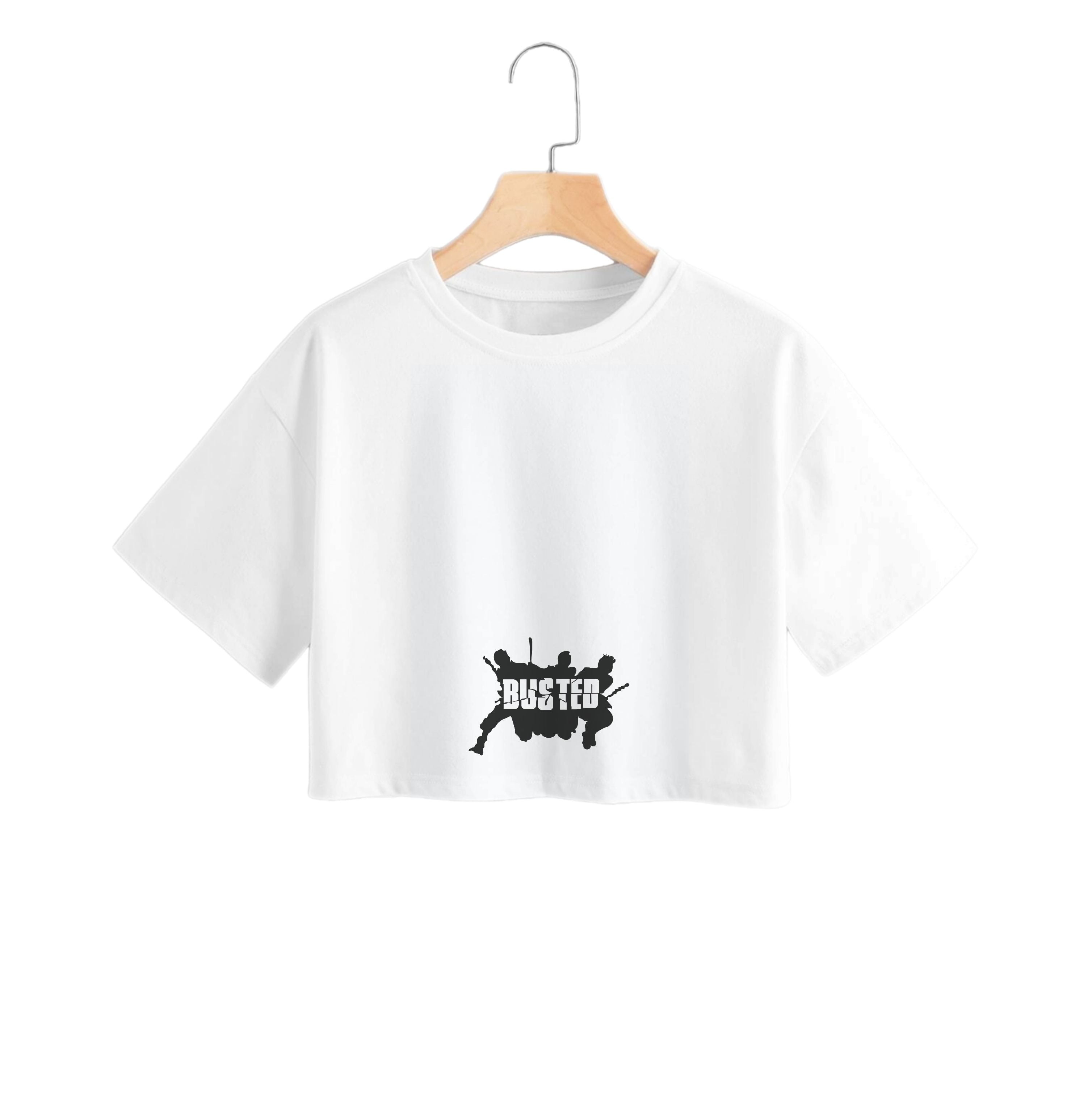 Splatter Text - Bust Band Crop Top