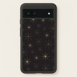 Christmas Gold Stars Pattern Google Pixel 6a Case