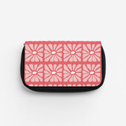 Square Abstract Flowers Pink Pencil Case 1