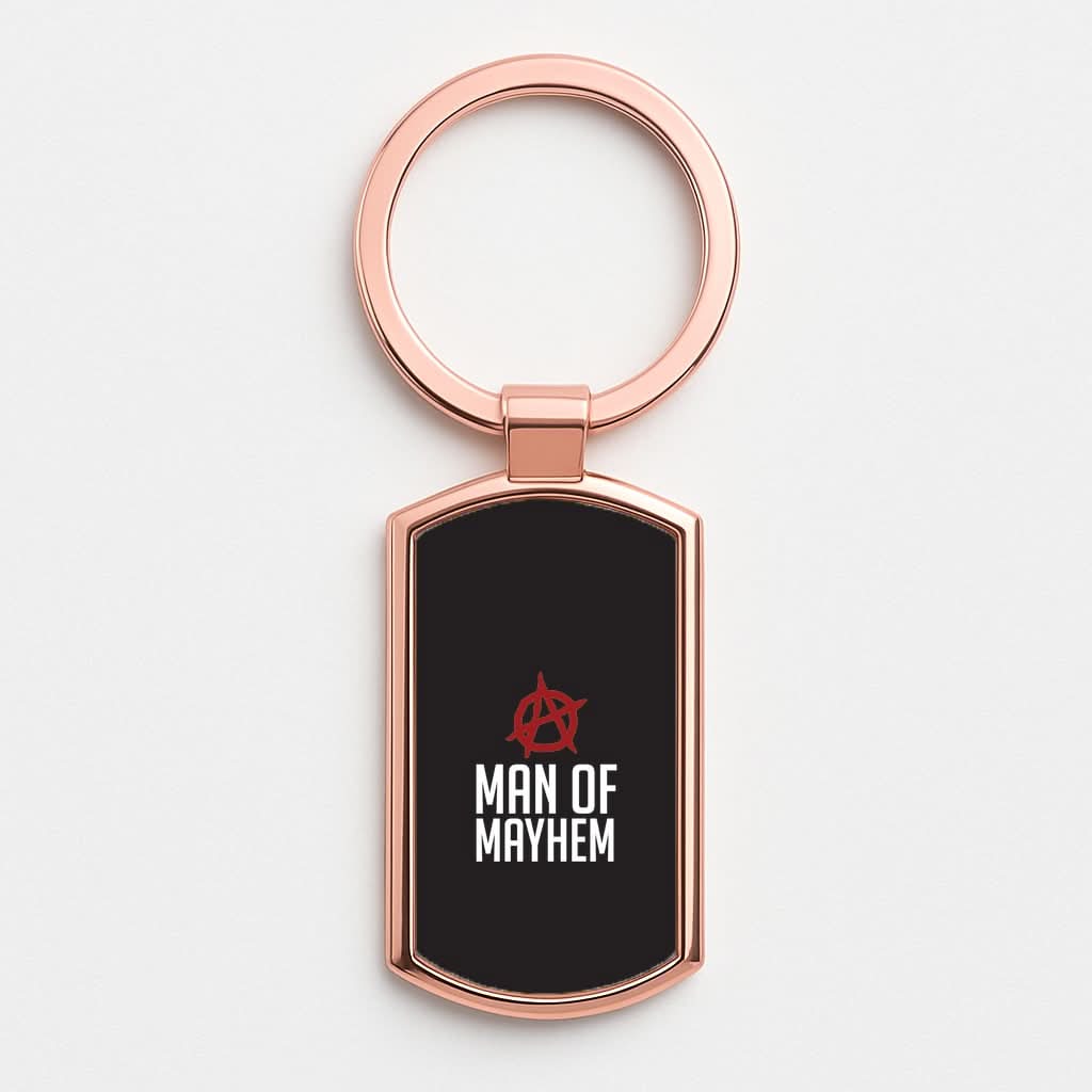 Man Of Mayhem Rose Gold Keyring