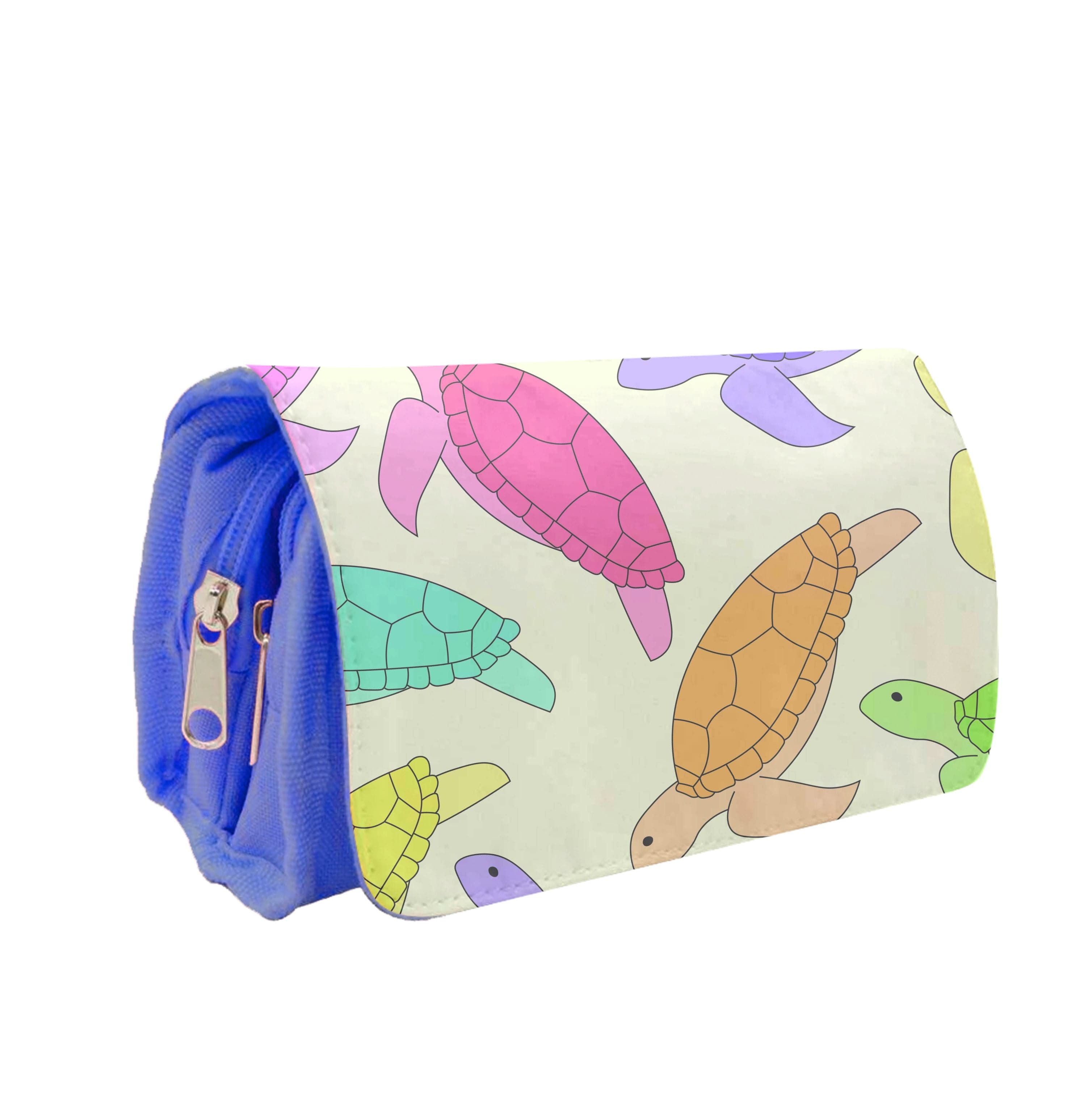 Multi Coloured Turtle Pattern - Sealife Pencil Case