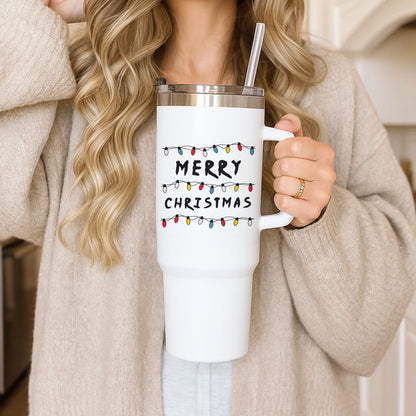 Merry Christmas String Lights Tumbler