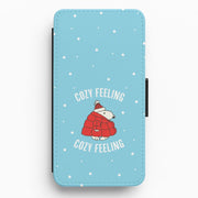 Cozy Feeling Cartoon Beagle Puffer Jacket Flip / Wallet Phone Case 1