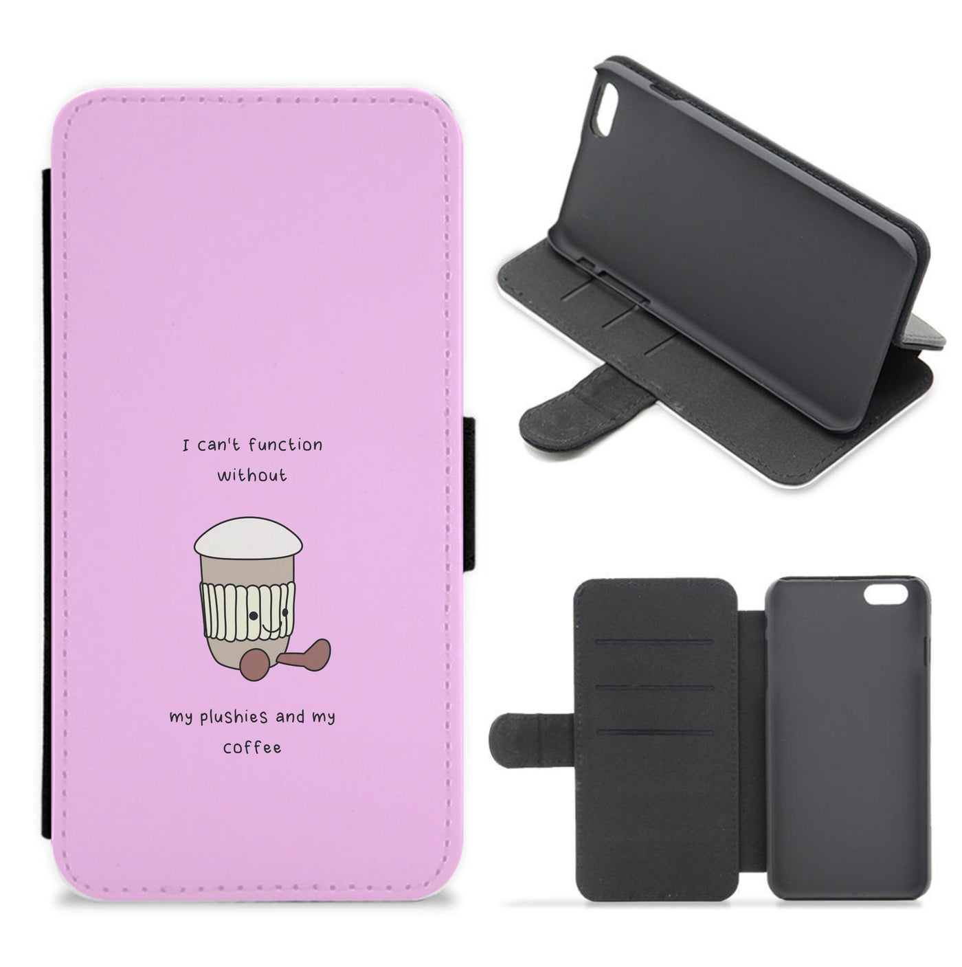Coffee - Plushy Flip / Wallet Phone Case