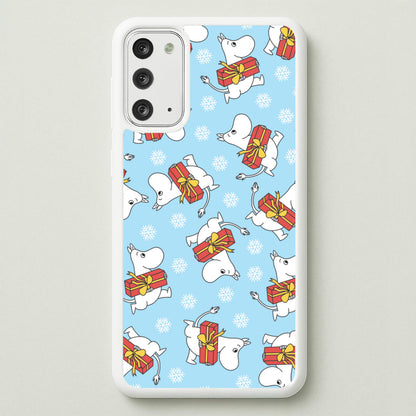 Present And Snowflakes Moom Pattern Galaxy Note 20 Case
