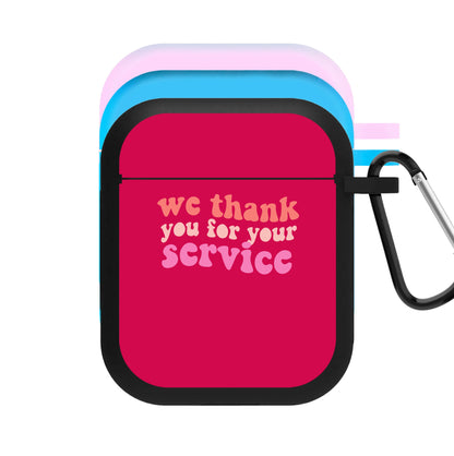 We Thank You For Your Service - Heart TV AirPods Case