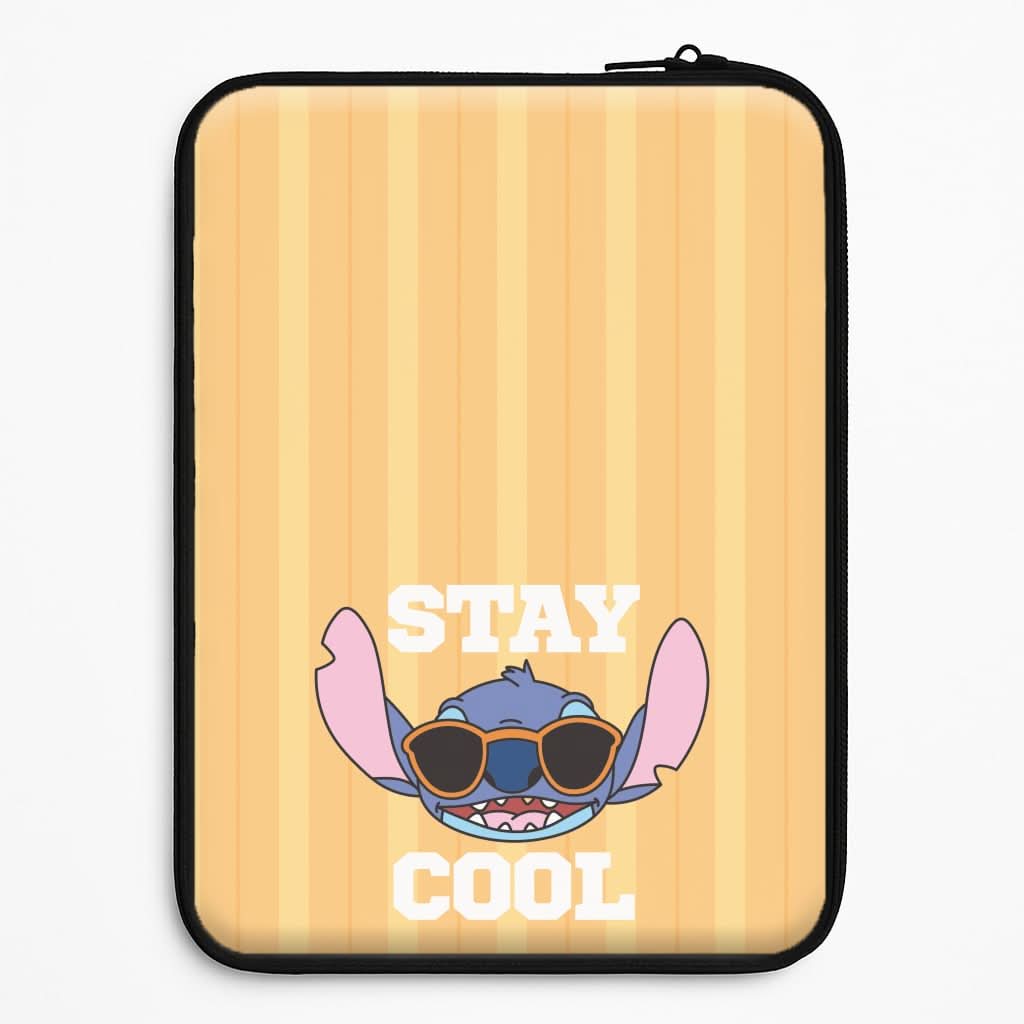 Stay Cool Blue Alien Laptop Sleeve