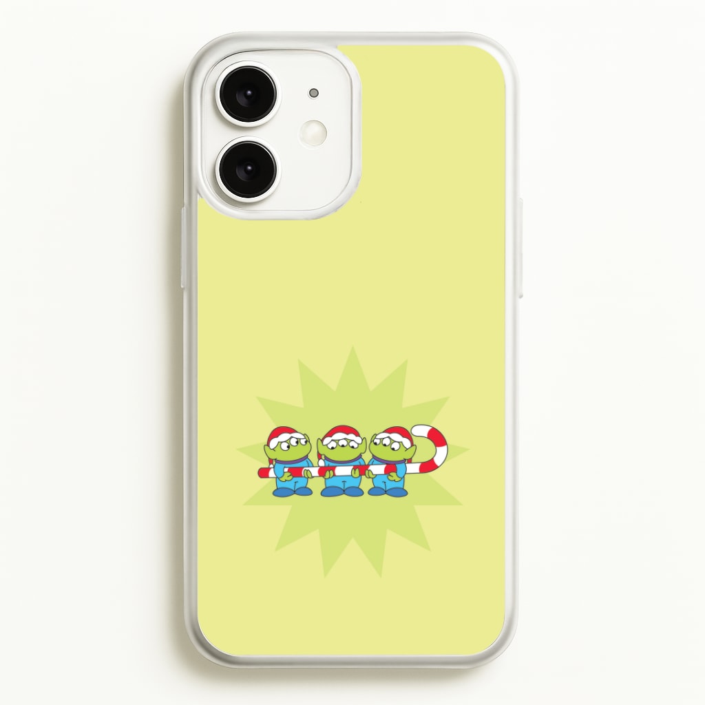 Cute Green Aliens Candycane iPhone 11 Case