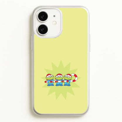 Cute Green Aliens Candycane iPhone 11 Case