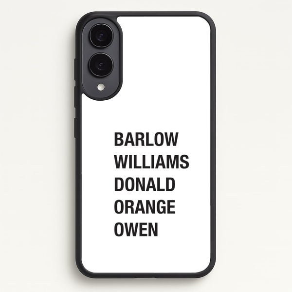 Take Band Members Names Galaxy S25 Edge Case