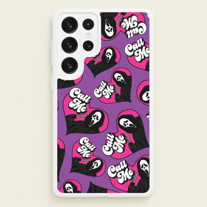 Call Me Heart Pattern Galaxy S22 Ultra Case