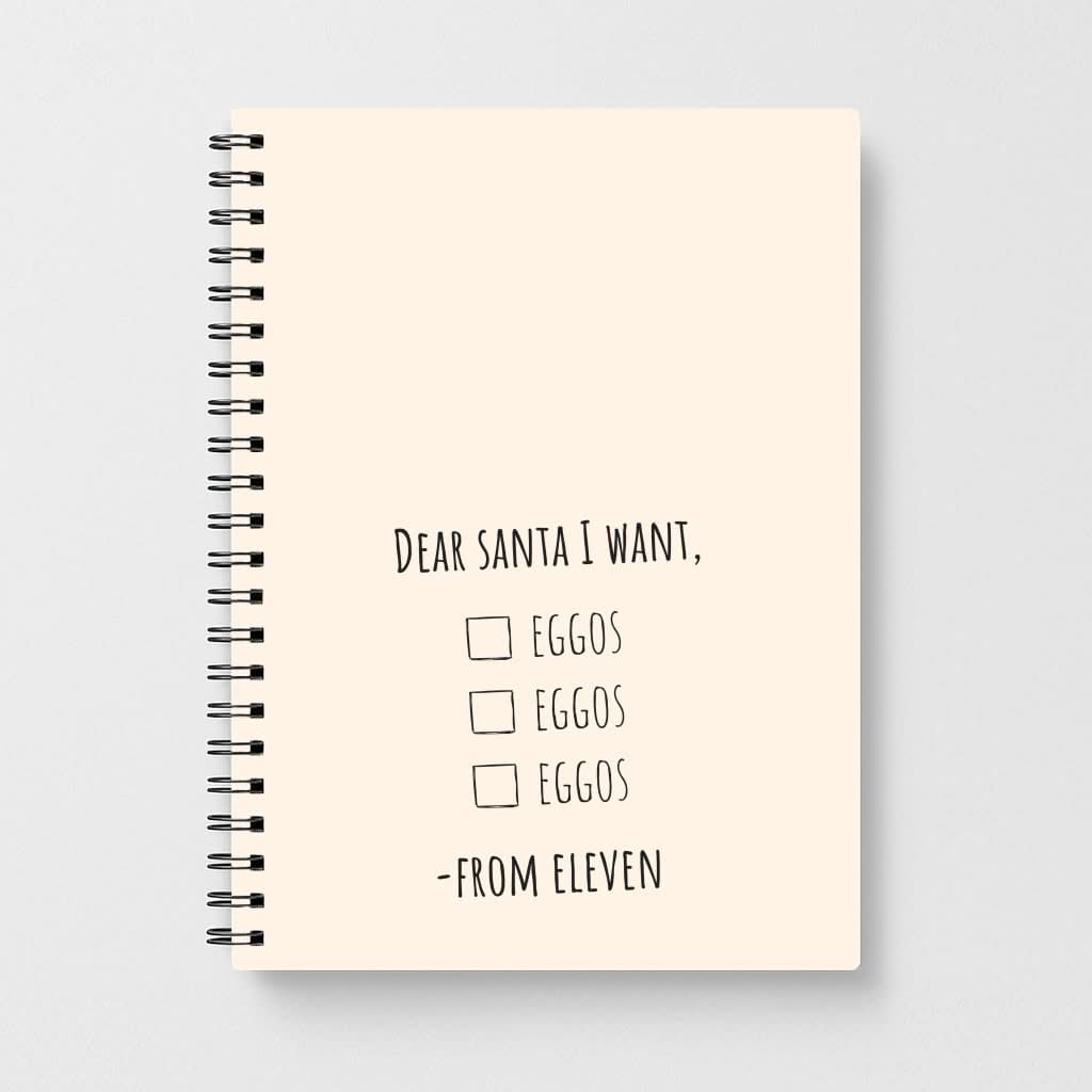 Eleven's Christmas List Notebook