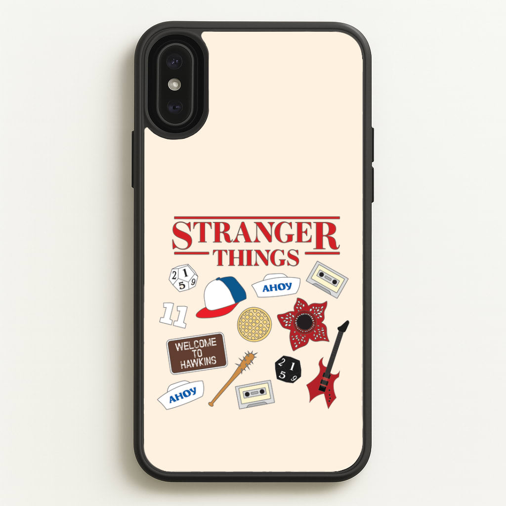 Stranger Things Cartoon Icons iPhone XS Max Case