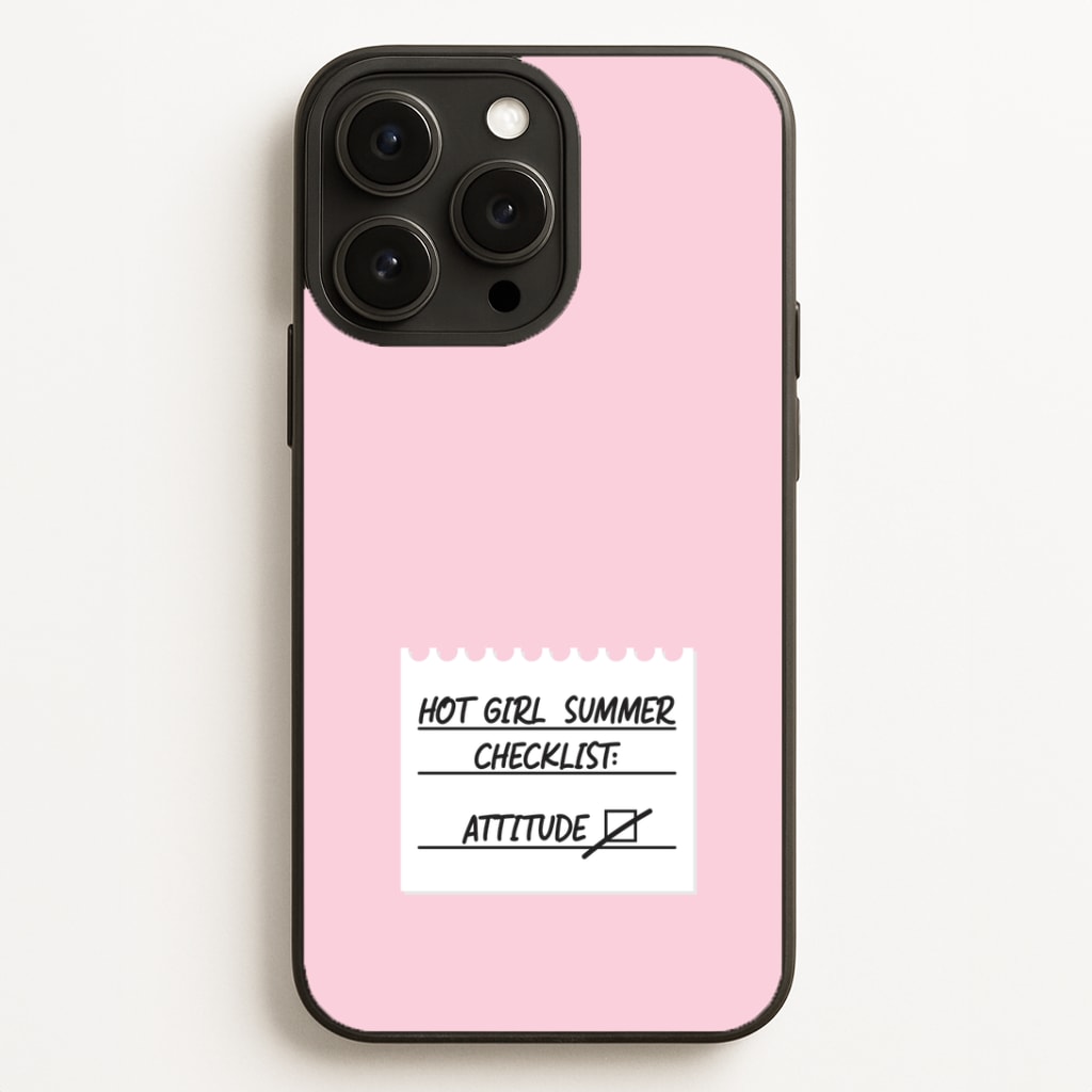 Hot Girl Summer Checklist - Summer Phone Case