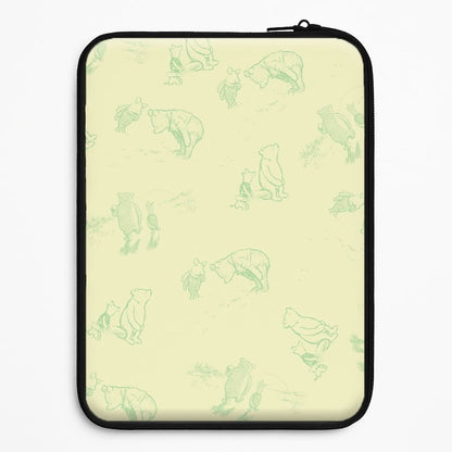 Sketched Winnie Pattern Universal Laptop Sleeve
