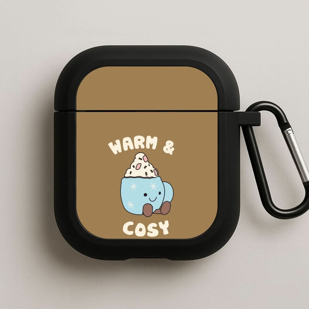 Hot Cocoa Plush Quote AirPods Case