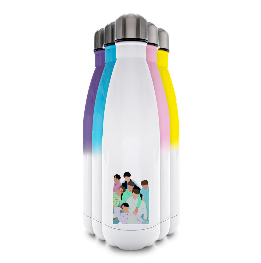 Band Members Of BTS Water Bottle