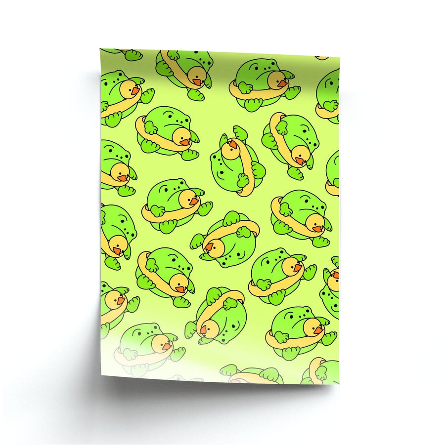 Frog Pattern - Plushy Poster