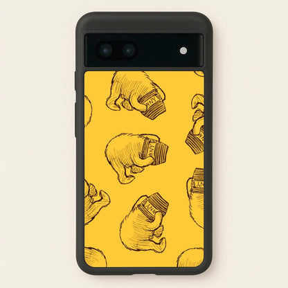 Winnie Honey Pot Pattern Google Pixel 6a Case