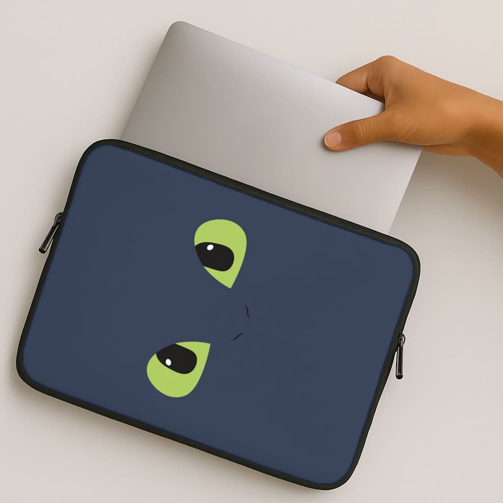 Black Fury Dragon Face MacBook Cover