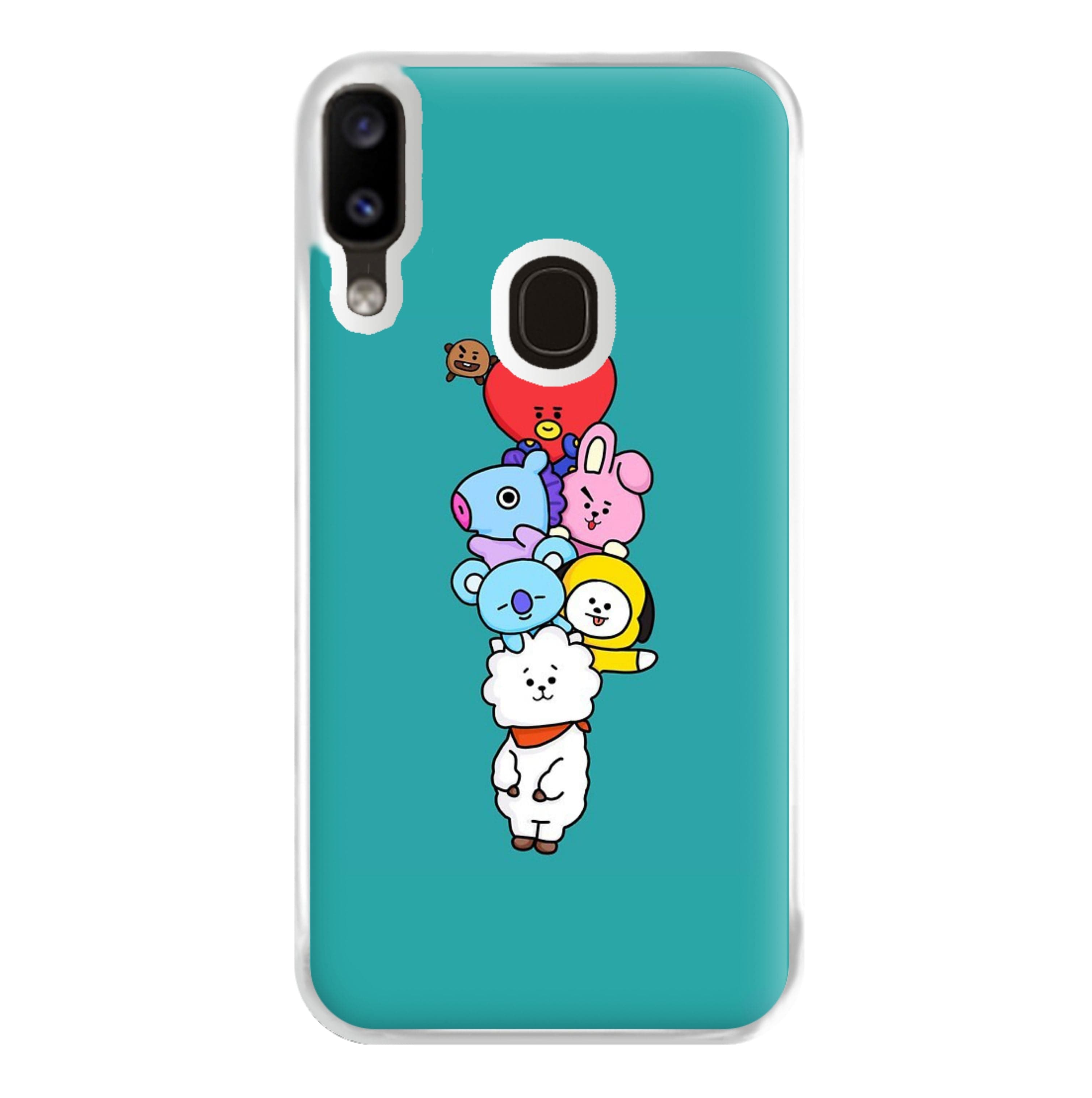 Green BT21 - RJ, Mang, Koya, Chimmy, Cooky, Shooky, Tata - K Pop Phone Case