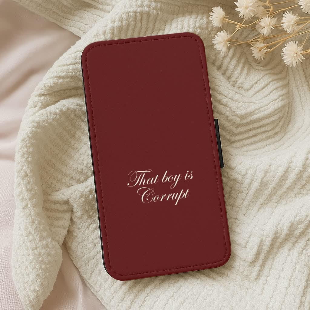 That Boy Is Corrupt Leather Phone Case