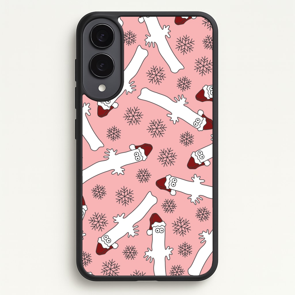 Wiggly Moom Xmas Hat Pattern Galaxy S25 Edge Case