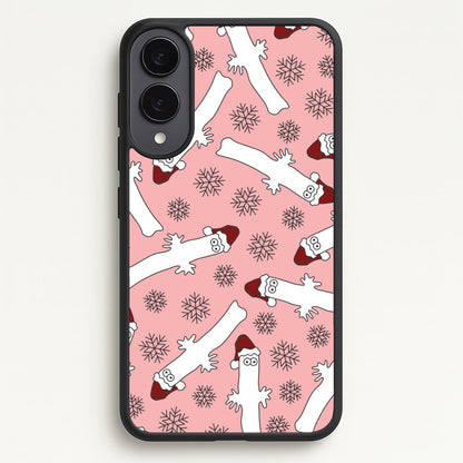 Wiggly Moom Xmas Hat Pattern Galaxy S25 Edge Case