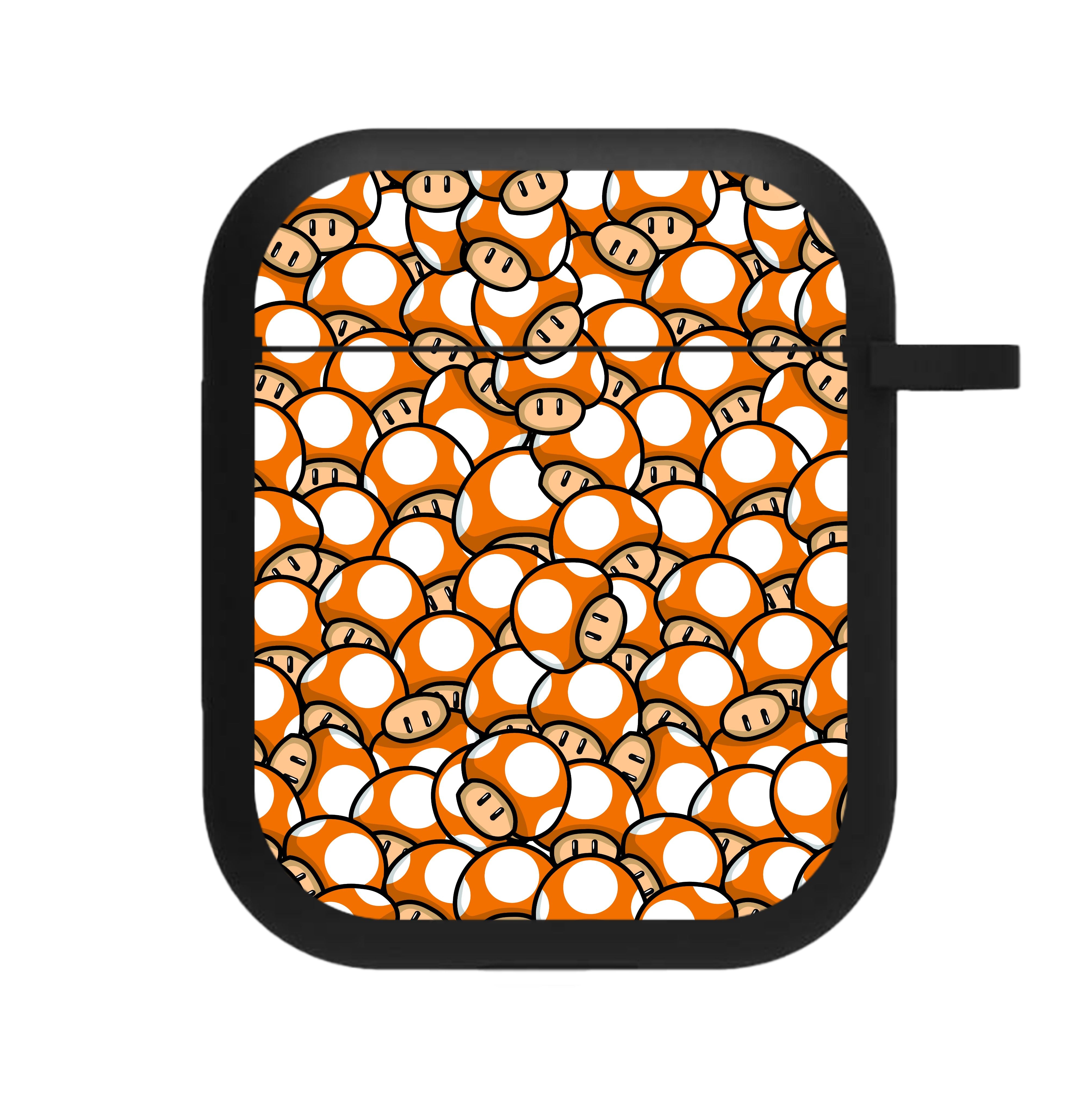 Mushroom Pattern - Orange AirPods Case