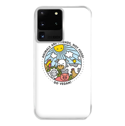 Animals Are Friends, Not Food - Vegan Phone Case